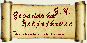Živodarka Miljojković vizit kartica